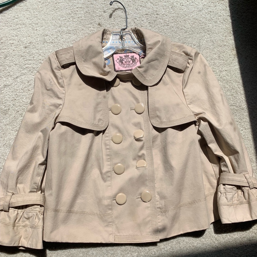 Mint Condition Juicy Couture Cropped Trench Coat Jacket